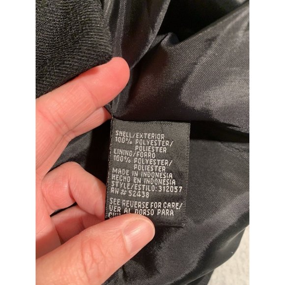 Vintage Sag Harbor Pants Suit Black Short Sleeves Lined Elastic Size 8 Polyester - Picture 7 of 16